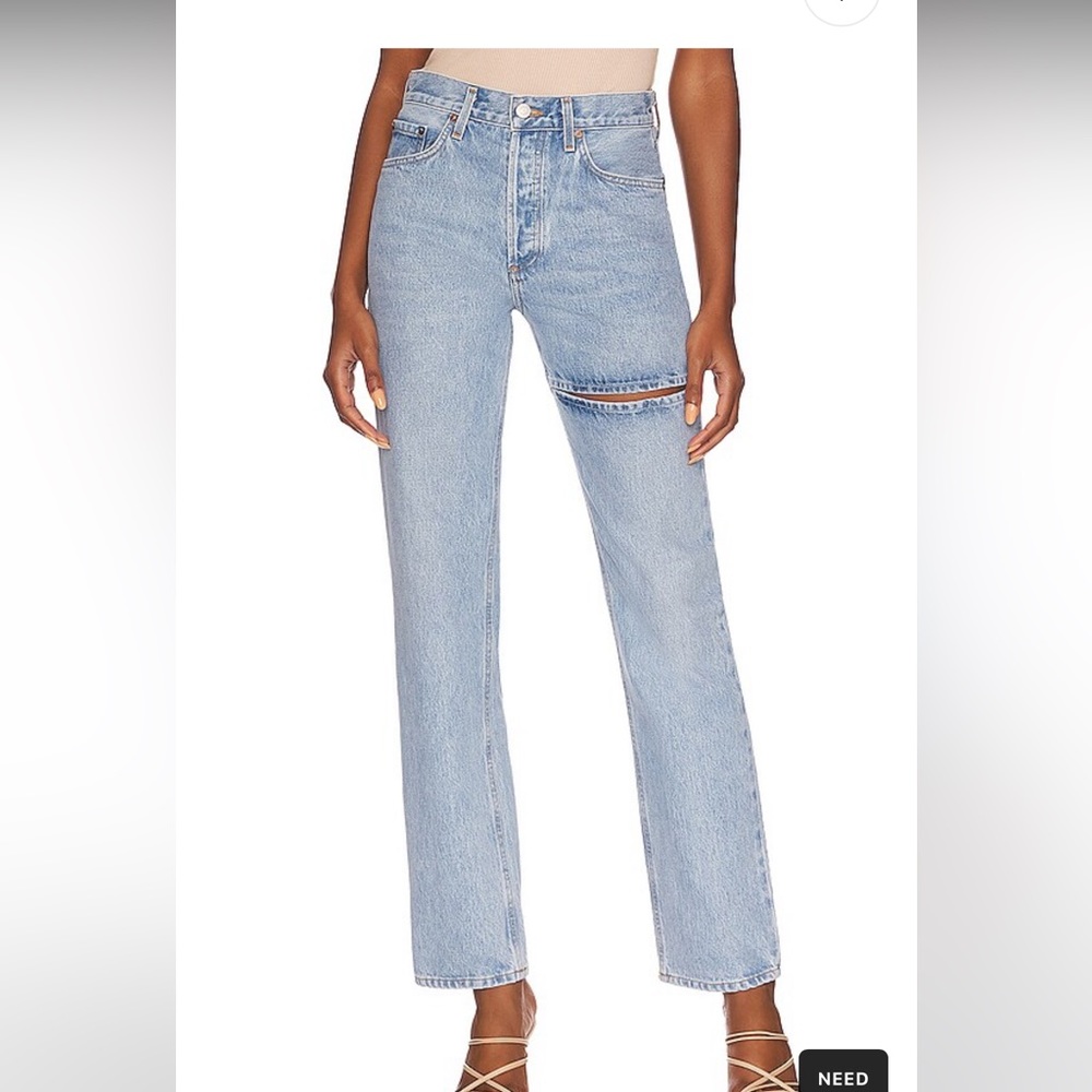 AGOLDE Lana Mid Rise Straight in Clash